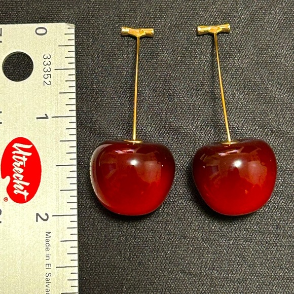 NEW // Cherry Drop Earrings - Picture 3 of 5